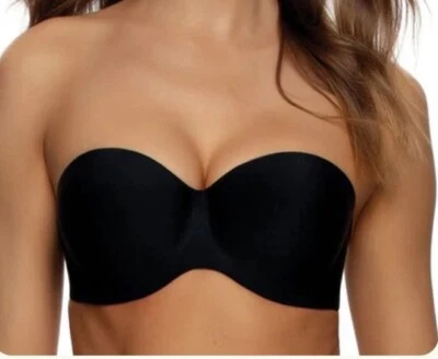 Felina Hint of Skin Seamless Contour Strapless Bra - Black - 36D - Image 1 of 4