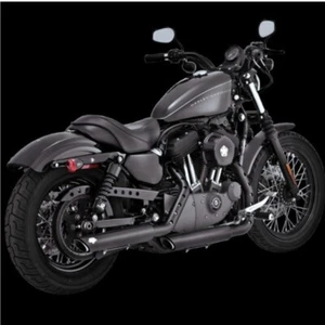 Vance & Hines 46839 2004-2013 Sportster Twin Slash Slip-on 3" Exhaust Mufflers - Picture 1 of 4