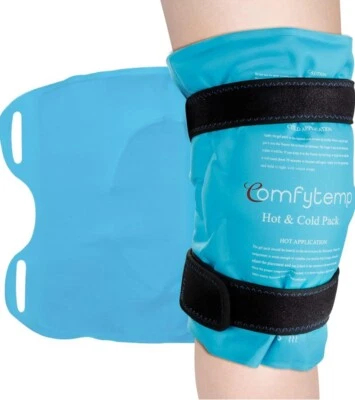 Comfytemp Flexible Knee Ice Pack Wrap, Reusable Gel Hot Cold Pack for Knee Pain