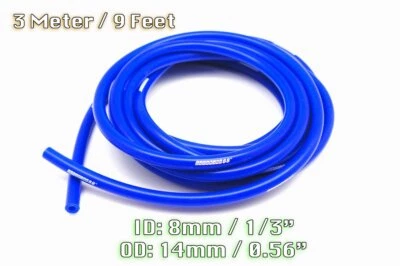 3 METRE BLUE SILICONE VACUUM HOSE AIR ENGINE BAY DRESS UP 8MM - Image 1 of 3