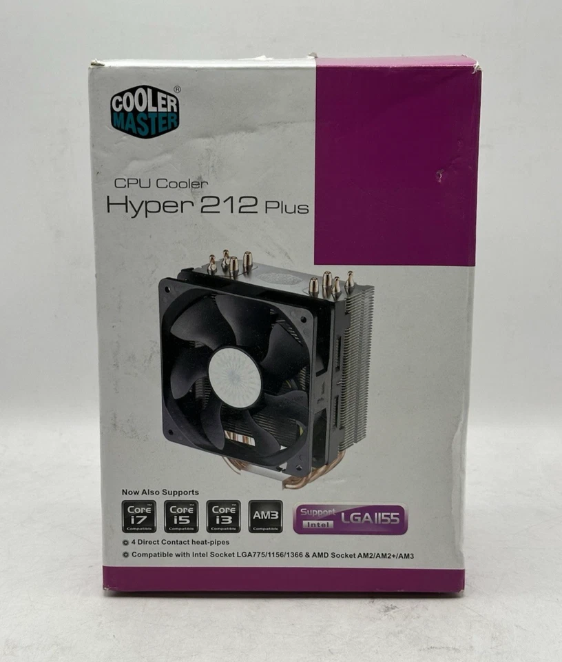 Cooler Master Hyper 212 PLUS RR-B10-212P-G1 Cooling Fan/Heatsink - Excellent - Image 1 of 4