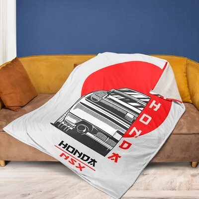 Vintage Style Honda NSX Retro Art Japan Ultra-Soft Micro Fleece Blanket - Image 1 of 4
