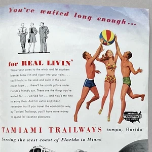 Vintage 1946 Trailways BUS MAGAZIN Farbe TAMPA FLORIDA REISEDRUCK WERBUNG - Bild 1 von 13