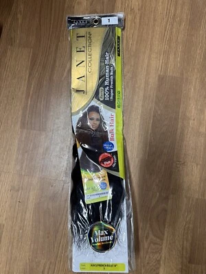 Janet Collection 100% Human Hair Braids Super French Bulk 18 In Number 1 - Image 1 of 4