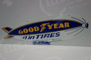 LETRERO GRANDE DE 2 LADOS GOODYEAR 10 1/2"" de alto por 28"" de ancho. IMPRESIONANTE - Imagen 1 de 3