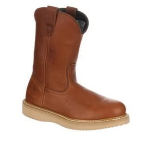 BOTAS DE TRABAJO GEORGIA PARA HOMBRE PUNTA LISA GRANJA Y RANCHO WELLINGTON G5153 NUEVAS - Imagen 1 de 7