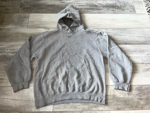 Vintage Nike Center Swoosh Hoodie Sweatshirt Large Gray Made In USA - Picture 1 of 11
