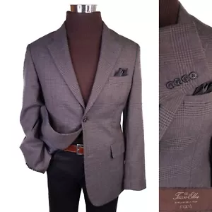 Tasso Elba Mens Sport Jacket Blazer Coat 2 Button Wool Blend Size M 39-41 EUC - Picture 1 of 15