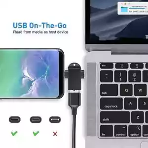 Adaptador OTG 2 en 1 Tipo C Micro USB a USB C Lector de Unidad Convertidor Flash - Picture 1 of 16
