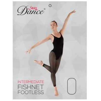 Silky Girls Intermediate Fishnet FOOTLESS Dance Ballet Tights