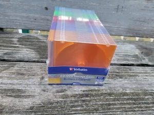 VERBATIM Multi-Color CD/DVD Slim Cases 50 Pack NEW - Picture 1 of 5