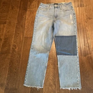 Free Assembly Jeans 14 Womens The Super High Rise Straight Light Wash NEW AO5 - Picture 1 of 15