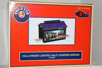 LIONEL #2129330 HALLOWEEN  LIGHTED HALF  COVER BRIDGE - Image 1 of 2