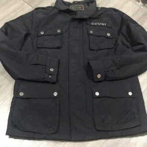 Coogi Black Size XL Military Style Embroidered Winter Jacket - Picture 1 of 16