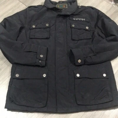 Coogi Black Size XL Military Style Embroidered Winter Jacket - Image 1 of 4