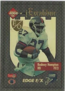 1994 Edge F/X RODNEY HAMPTON New York Giants Excalibur Gold Shield E/Q # FX2    - Picture 1 of 2