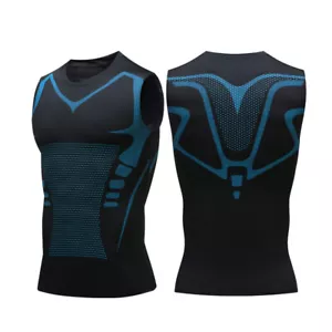 Hot new Men's Vitaboost Compression Shirt Version Ionic Shaping Sleeveless Vest - Picture 1 of 18