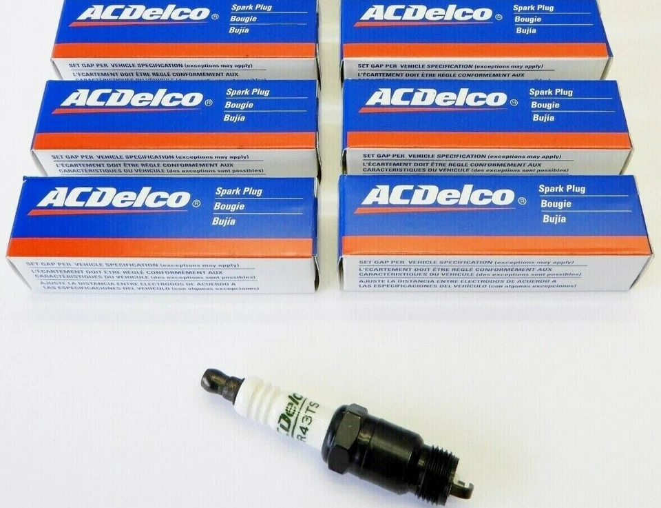 NEW GENUINE GM ACDelco Spark Plugs R43TS Set Of 6 - Image 1 of 1