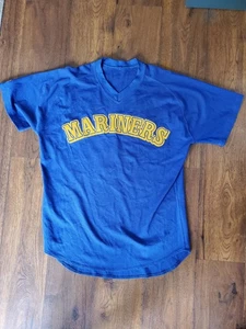 Ken Griffey Jr Vintage Seattle Mariners Jersey Men's Russell Blue - Picture 1 of 9
