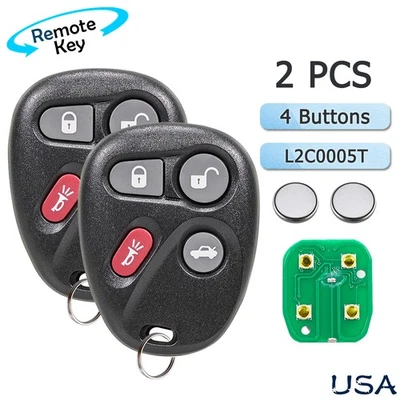 2 para Chevrolet Cavalier 2000 2001 2002 2003 2004 2005 llave de entrada remota 4B Foto 1 de 4