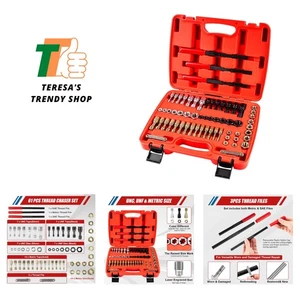 61Pcs Thread Repair Kit, UNC, UNF & Metric Thread Chaser Set, Rethread Repair... - Bild 1 von 9
