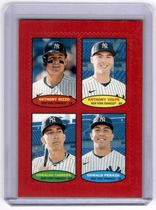 Estampillas rojas Topps Heritage 2023 Rizzo Volpe Cabrera Peraza Yankees de Nueva York - Imagen 1 de 2