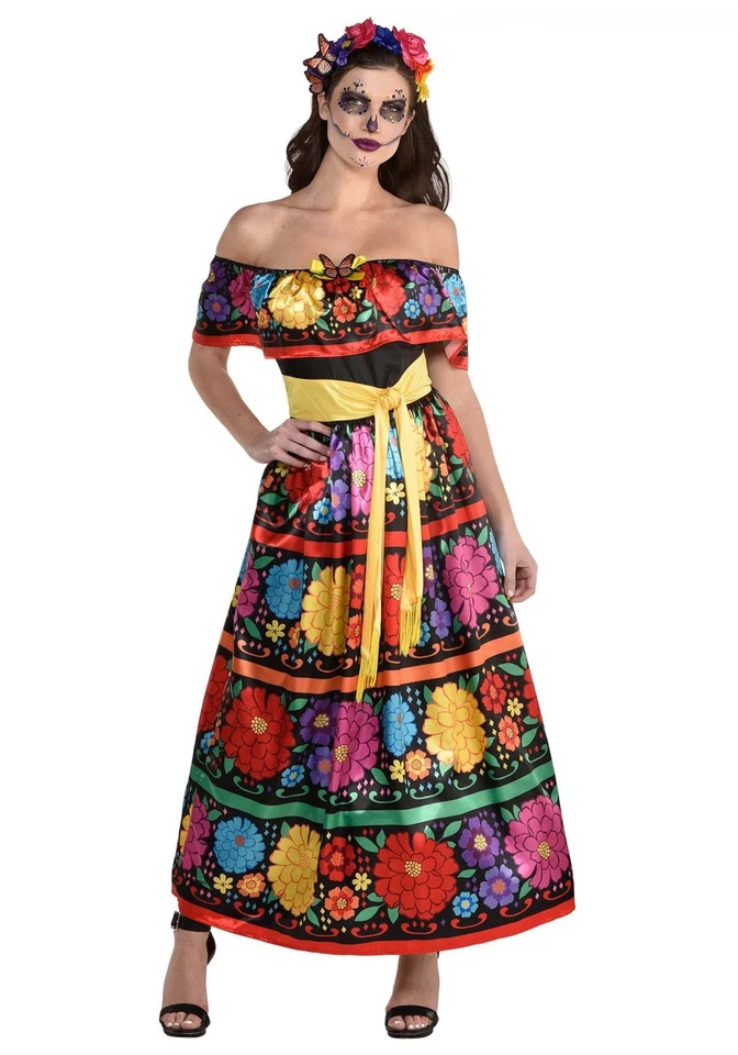 Women's Sugar Skull Beauty Costume Dress - Image 1 of 1