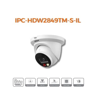 Dahua Telecamera Dome IP 8Mp Full-Color - IPC-HDW2849TM-S-IL (2.8mm) - Immagine 1 di 4
