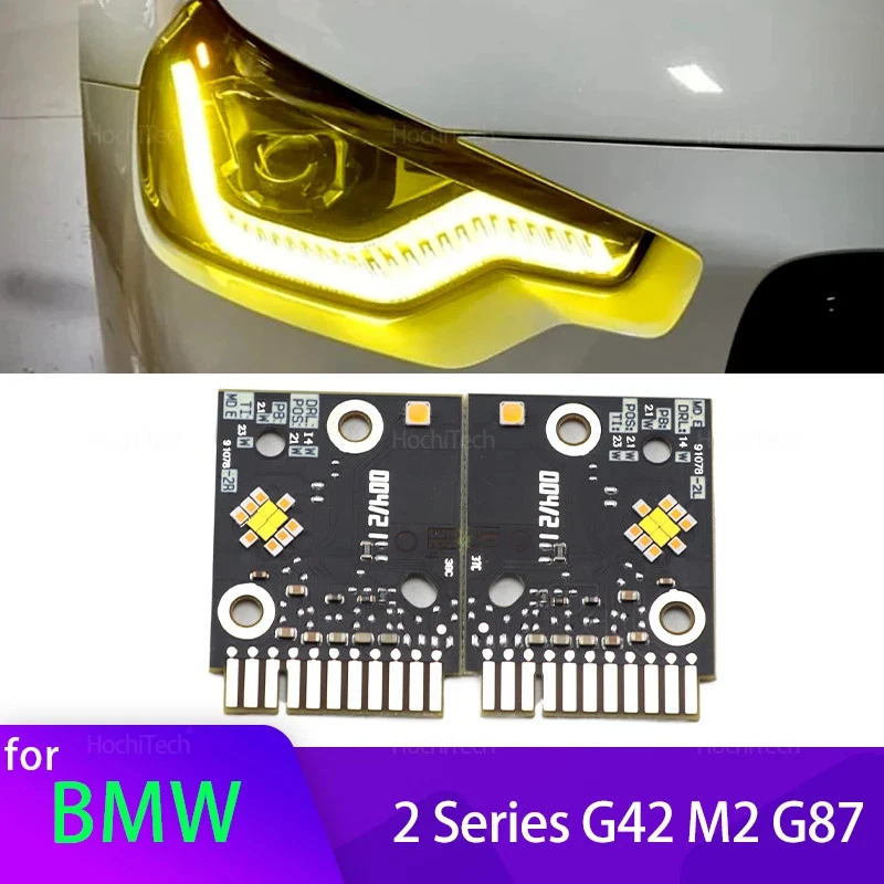 2x Yellow DRL Angel Eye LED Board for BMW G87 G42 M2 G87 218i 220i 230i M240i  - Image 1 of 4