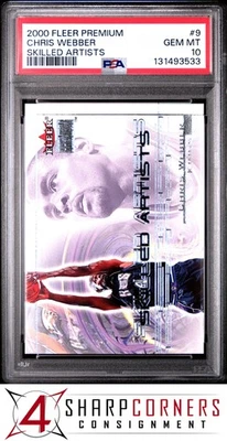 2000 FLEER PREMIUM SKILLED ARTISTS #9 CHRIS WEBBER HOF POP 1 PSA 10 - Image 1 of 3