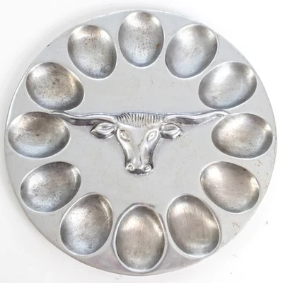 Plato de Huevo Diabado de Aluminio con Cuerno Largo - Hecho en México - 12 Huevos Foto 1 de 4
