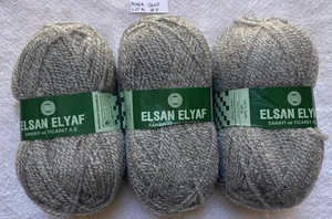 ELSAN ELYAF HAND KNITTING YARN 100% OLEFIN WARN GREY 100GR BALLS LOT 14 # 8 - Picture 1 of 7