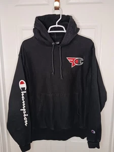 FaZe Clan X Champion Mens Black Pullover Gamer Reverse Weave Hoodie Size Medium - Picture 1 of 8