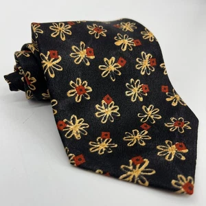 Vintage Fumagalli's for Neiman Marcus Spain 100% Silk Tie Black Floral NWT - Picture 1 of 7