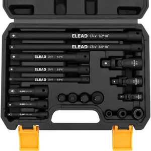 Juego Extensiones Dados Impacto Profesionales Acero Cromo Vanadio Mecanica 18PCS - Imagen 1 de 8