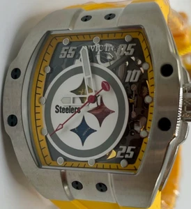 Reloj INVICTA Para Hombres NFL Pittsburgh Steelers Automático S1 Diablo, Amarillo Silicona 45056 - Imagen 1 de 14