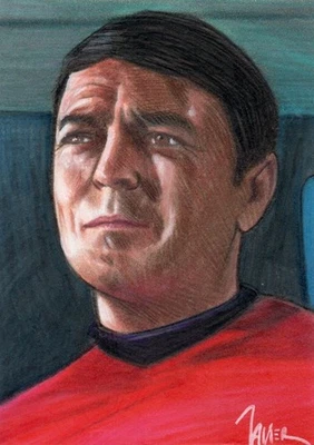 Star Trek TOS Mr. SCOTT James Doohan CORBOMITE Sketch Card ORIGINAL 1/1 ART - Image 1 of 2