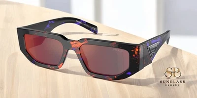 Gafas de sol para hombre PRADA PR 09ZS 06V40E abstractas naranja gris espejo azul rojo 54 mm Foto 1 de 2