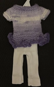 Fits 14.5" American Wellie Wishers Doll Girl Clothes Knitted Short Dress/Leggins - Picture 1 of 3