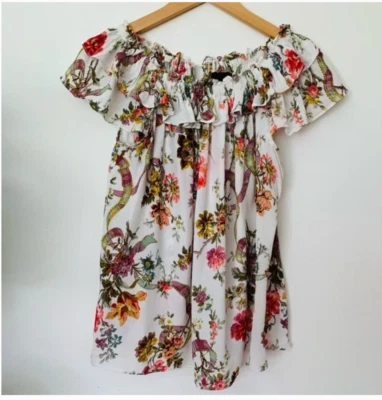 Needle & thread off shoulder floral blouse size US4 (small) Orig. $278 - Image 1 of 4