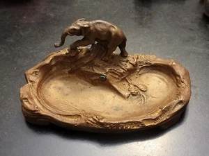 albert  marionette bronze elephant Trinket Dish - Picture 1 of 9