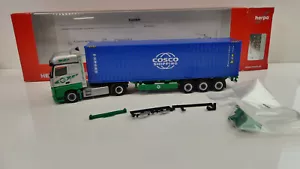 6393 Herpa 1:87 camión Mercedes Benz Actros semirremolque COSCO envío ORK 311427 - Imagen 1 de 13