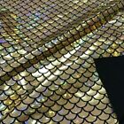 2M Fish Scale Fabric Mermaid Tale Hologram Stretch Metallic Glitter Sparkle