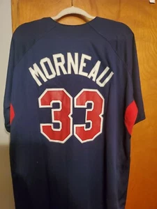 JUSTIN MORNEAU #33 Minnesota Twins BP Jersey- Mens Adult XL Majestic Blue- NWT - Picture 1 of 4
