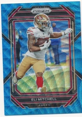 ELI MITCHELL 2022 PANINI PRIZM BLUE WAVE #264 SP SAN FRANCISCO 49ERS #086/199 - Image 1 of 2