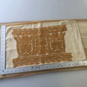 Antike ungarische Kissenhülle Ungarn Unikat Faden  - Bild 1 von 8