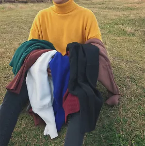 Suéter cálido para hombre cuello de tortuga informal tejido de cachemira EXCELENTE moda LO ÚLTIMO - Imagen 1 de 21