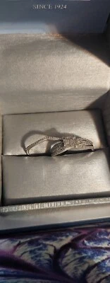Beautiful genuine diamond Wedding ring set in 10k white gold (no paperwok) - Image 1 of 4