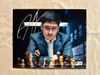 ALIREZA FIROUZJA GRANDMASTER SIGNED AUTOGRAPH CHESS BOARD w/PROOF & BECKETT  COA