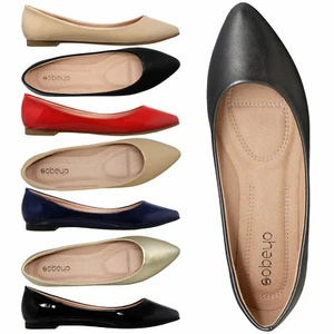 SOBEYO Pointed Toe Ballet Flat Women Slip On Cushioned Closed Toe Flat Shoes - Picture 1 of 12